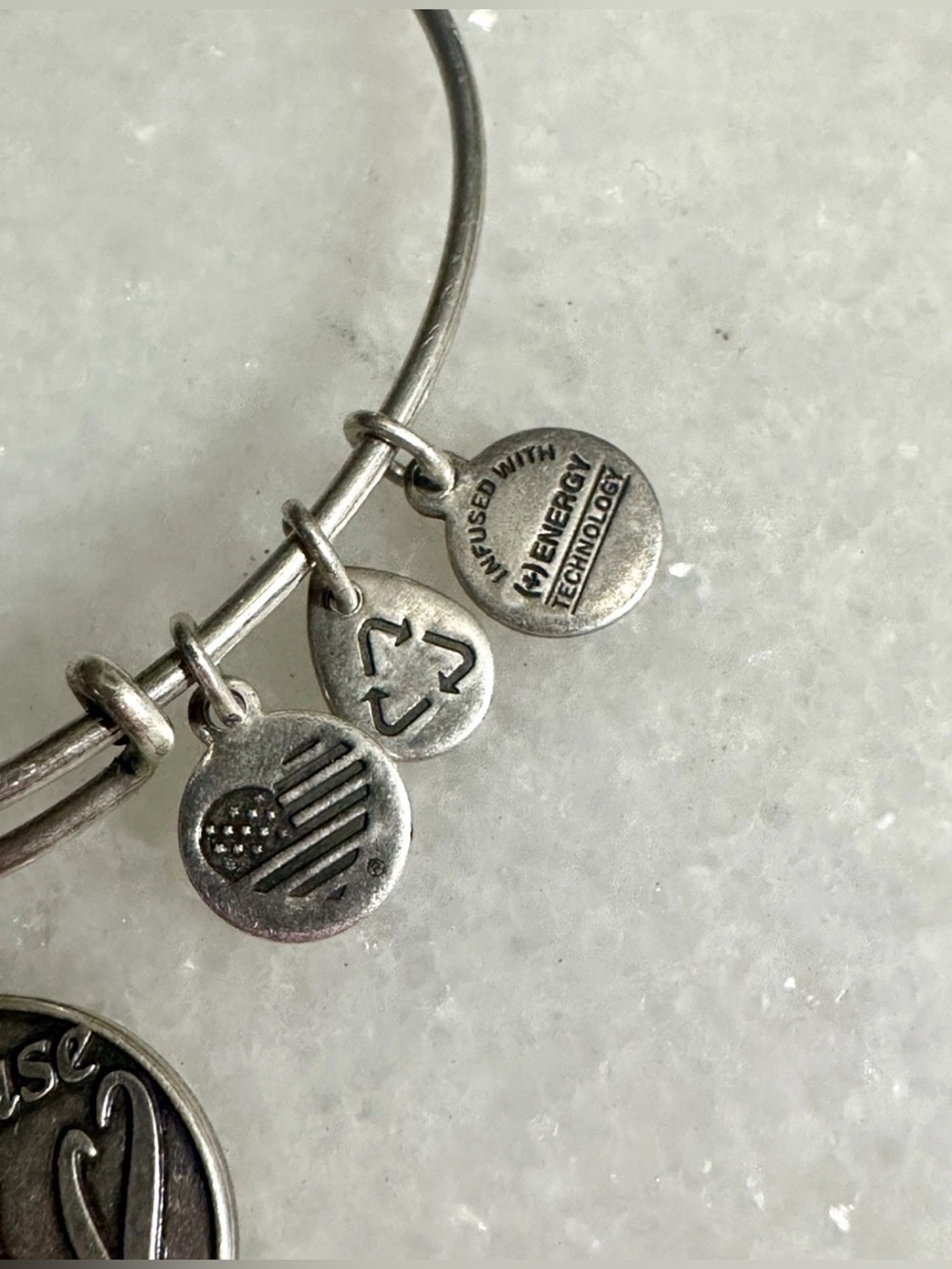 ALEX AND ANI Because I Love You + Energy Silver Tone Bracelet Adjustable
Bangle - Picture 5 of 7
